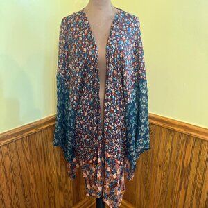Natural Life Floral Patchwork Kimono
